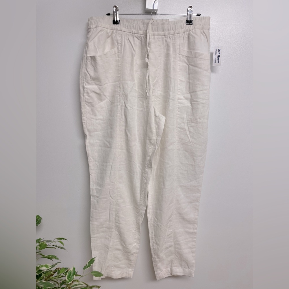 White Linen Pants NWT